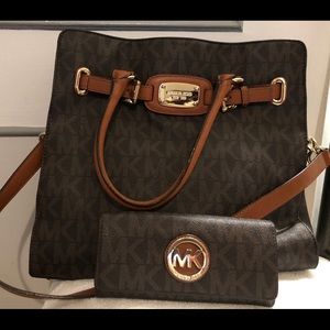 Michael Kors purse with matching wallet